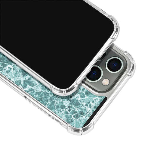 Crushed Turquoise iPhone 13 Pro Max Clear Case